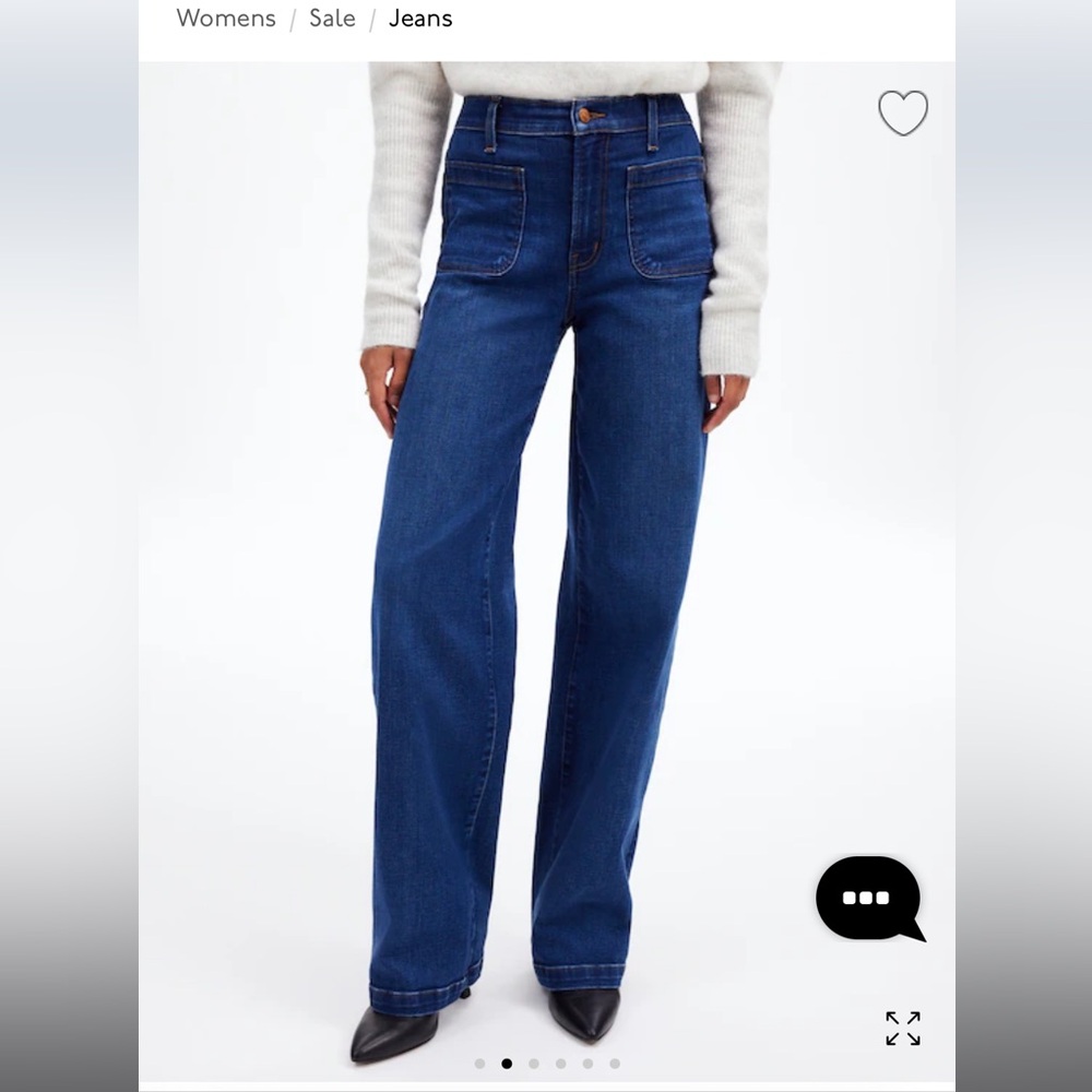 The Emmett Wide-Leg Full Length Jean: Patch Pocket Edition - Picture 2 of 10